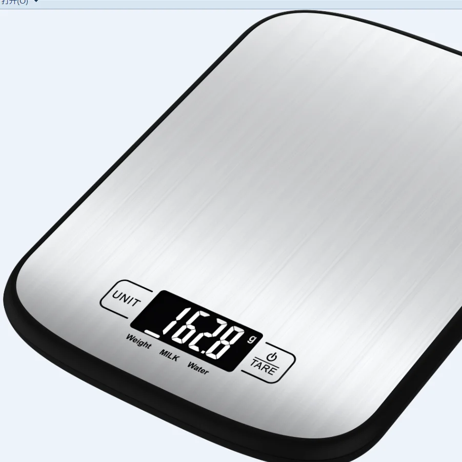 K86 Slim Electronic Stainless Steel Platform Kitchen Food Scale Weight in Grams and Ounces for Baking Cooking and Meal Prep