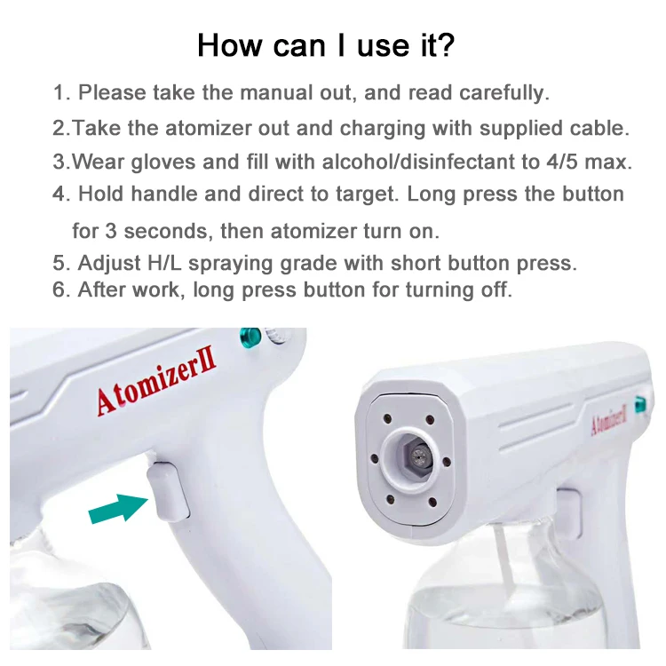  Ручной паровой дезинфицирующий аппарат с мелким распылением 800 мл