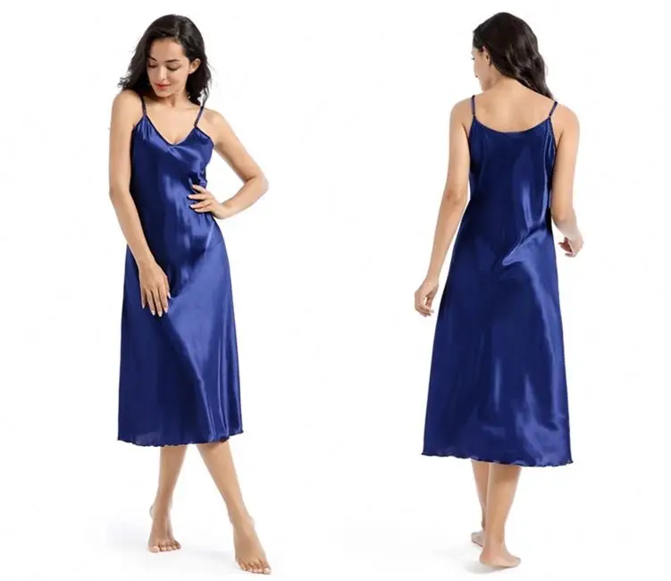 Women sleeveless long nightgown summer sleep night dress sleepwear lounge dresses