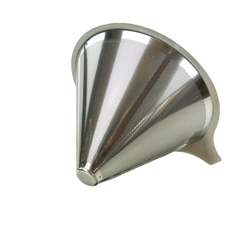 Stainless Steel Pour Over Gold Basket Reusable Ear Metal Coffee Mesh Filter Keurig With Spoon Dripper K Cup Cone Packs