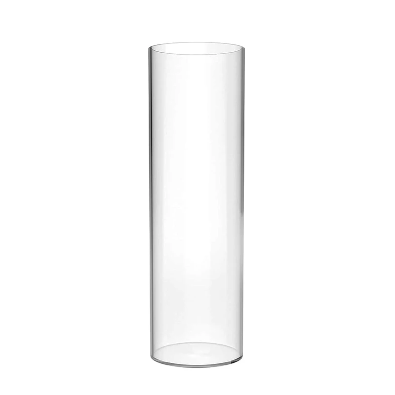 Minimalist Acrylic Round Tube Flower Vase Vertical Tube Hydroponic Plant Container for Wedding Centerpiece Cylinder Floral Vase