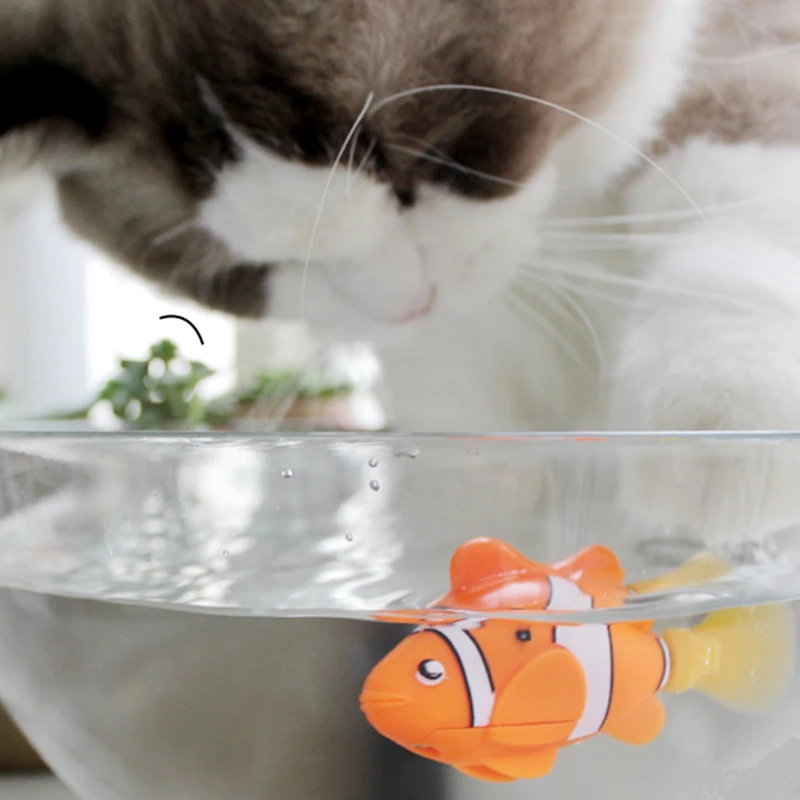 Cat Toy Battery-Powered Fish Cat Play Fish Clownfish Angelfish Many Colors Available Cat Toy