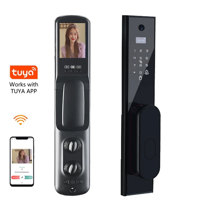 Дистанционное управление через приложение по оптовой цене, цифровой смарт-замок для двери со сканером отпечатков пальцев, смарт-замок для камеры, мобильного телефона, приложение Tuya