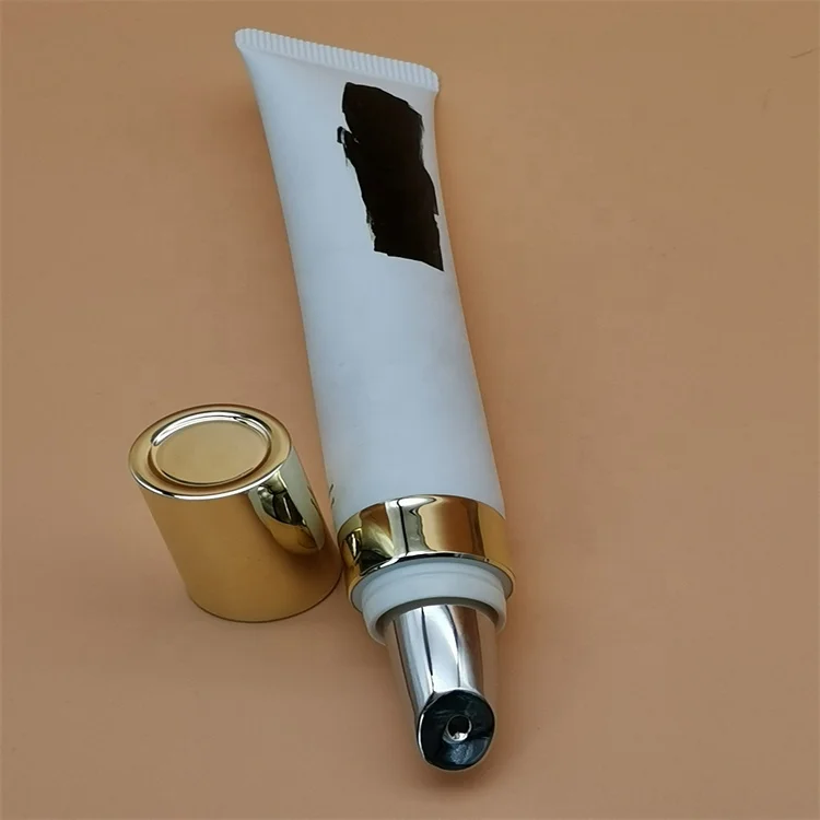 Custom BB Cream Eye Essence Cosmetic Tube Packaging Luxury Massage ABL Plastic Empty Eye Cream Tube with Zinc Alloy Applicator