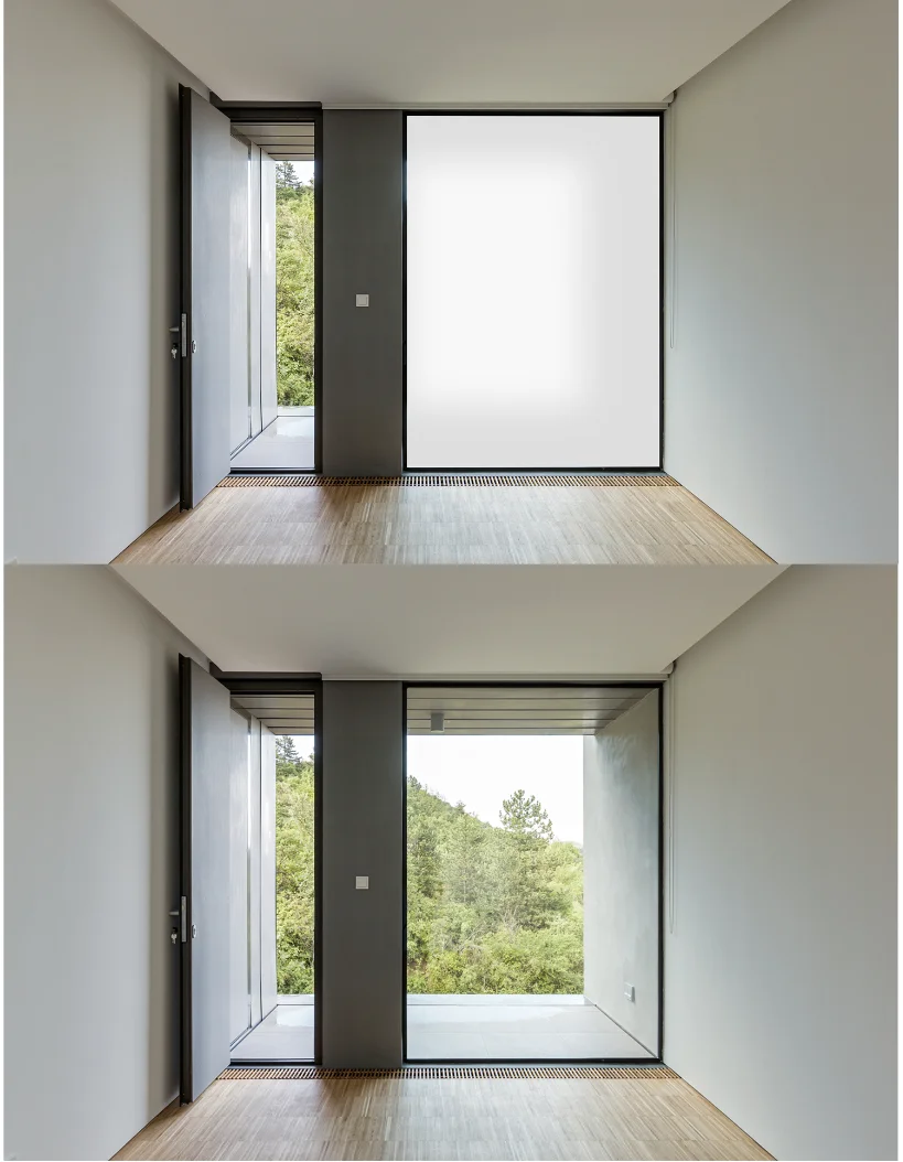 Electrically pdlc smart glass film used in partition self adhesive smart glass window and partition