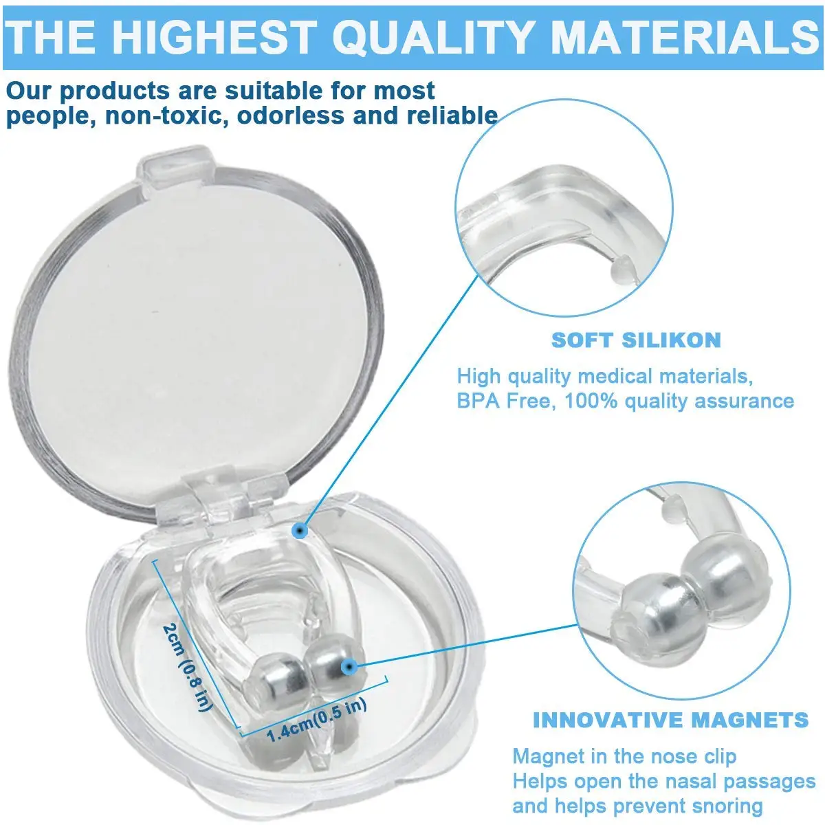 Trending products 2024 new arrivals anti ronflement Magnetic Anti Snoring Nose Clip Unisex Silent Snore Anti Snore Device