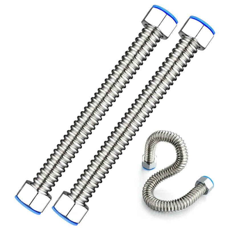 45cm food grade 304 stainless inlet and outlet pipe  flexible corrugated  hose