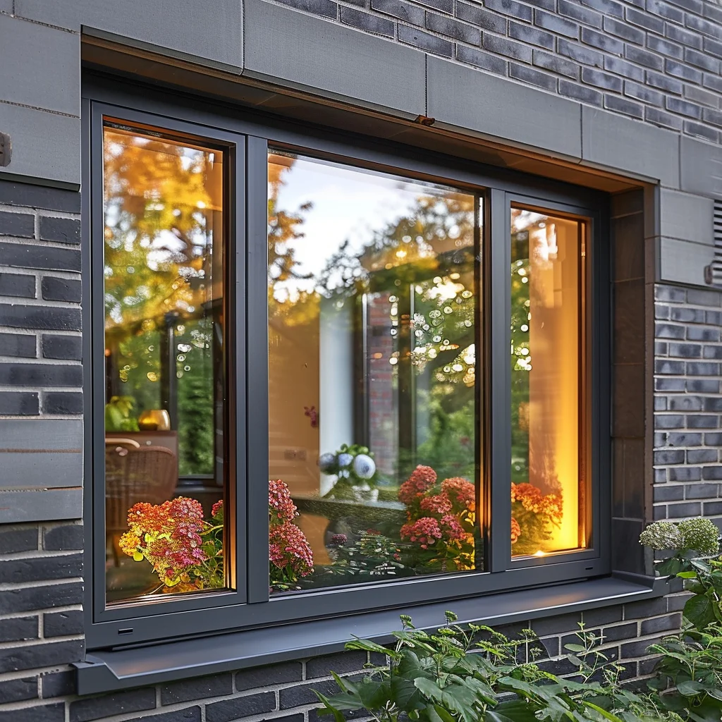 NFRC Custom swing casement window thermal break triple double glazed aluminum windows with screen