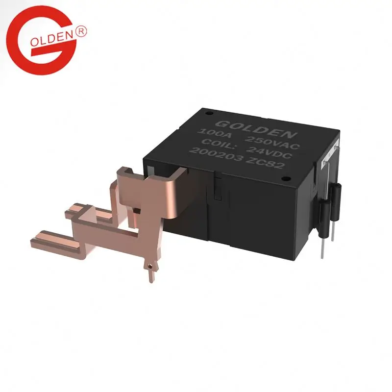 Golden ZC82 Single Phase Magnetic Latching Relay Rohs 120A 250VAC 30000VA High Power Electrical Meter Relay Customization