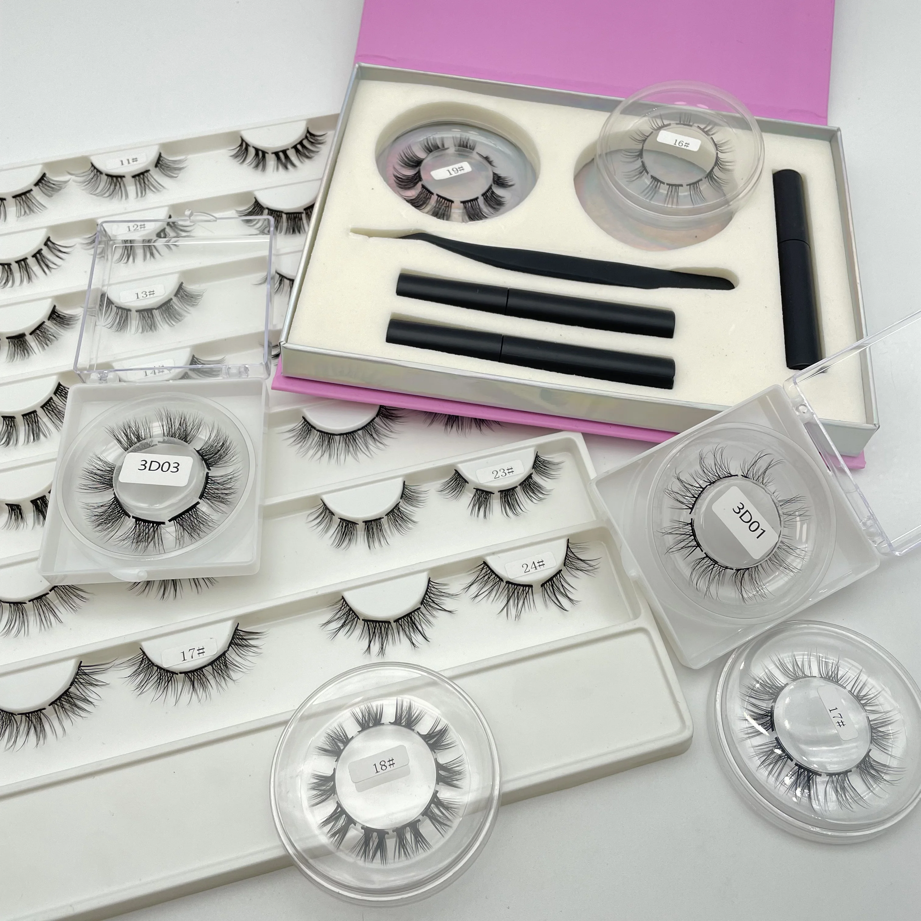 DIY Segment Precut No Glue Cluster Lashes Wholesale Adhesive Eyelashes Extensions