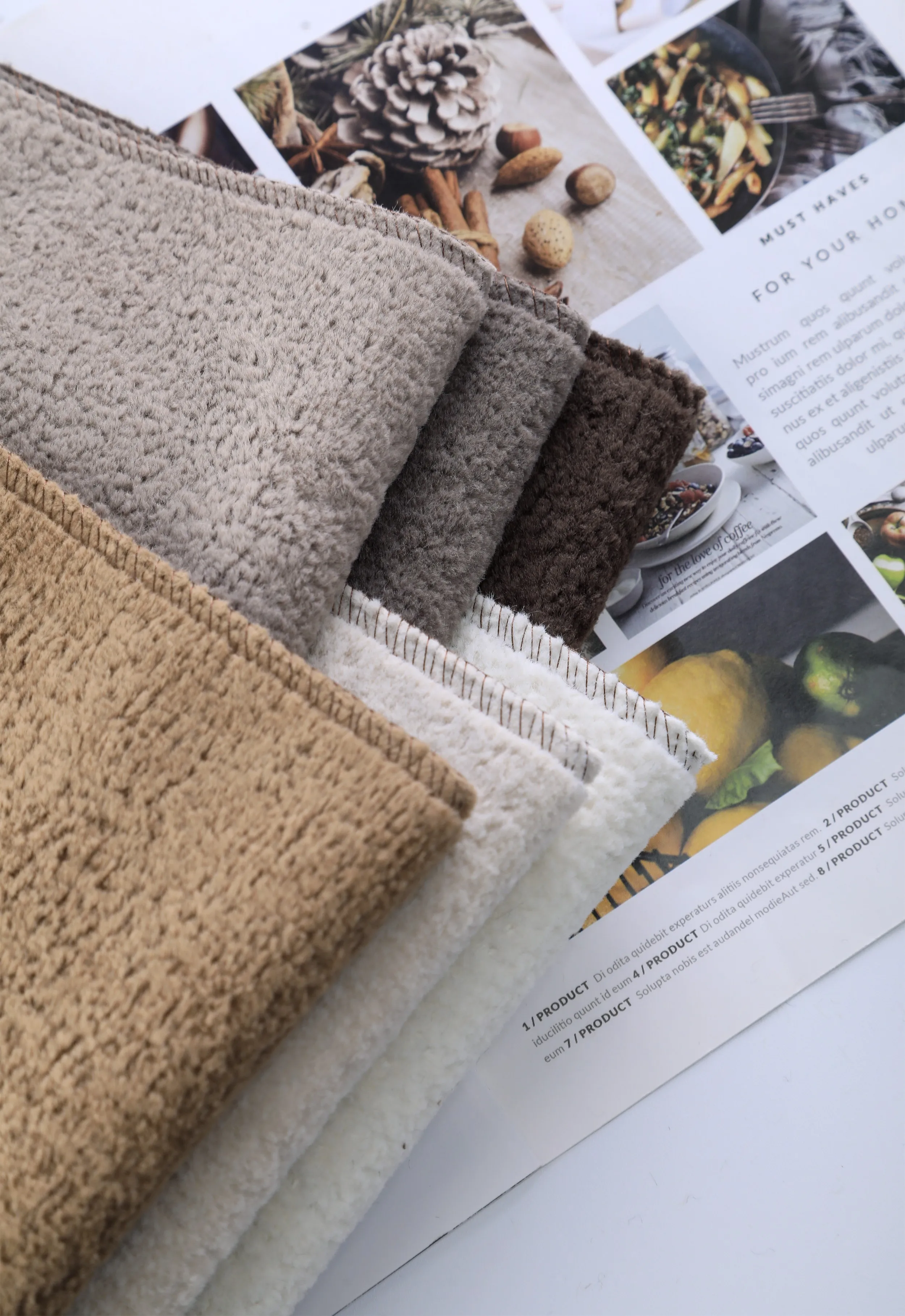 2024 Trend sofa fabrics soft wool like fabric 100% polyester home textile upholstery knitted sofa fabric