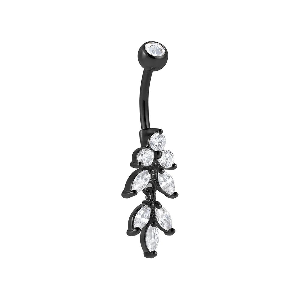 Superstar titanium externally threaded belly button ring top rhinestone bottom copper accessories zircon nave piercing jewelry