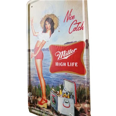 round corner metal plaques advertising olive oil and gas tin signs pin up metal sign bulk