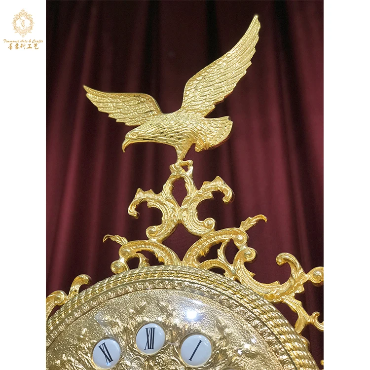 Прямая поставка с завода высокое качество стоячие антикварные роскошные золотые напольные часы для гостиной