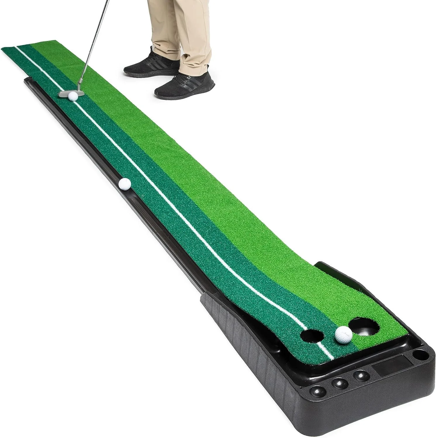 Indoor Golf Trainer with Plastic Mini Putter Miniature Lawn Trainer with Putting Mats