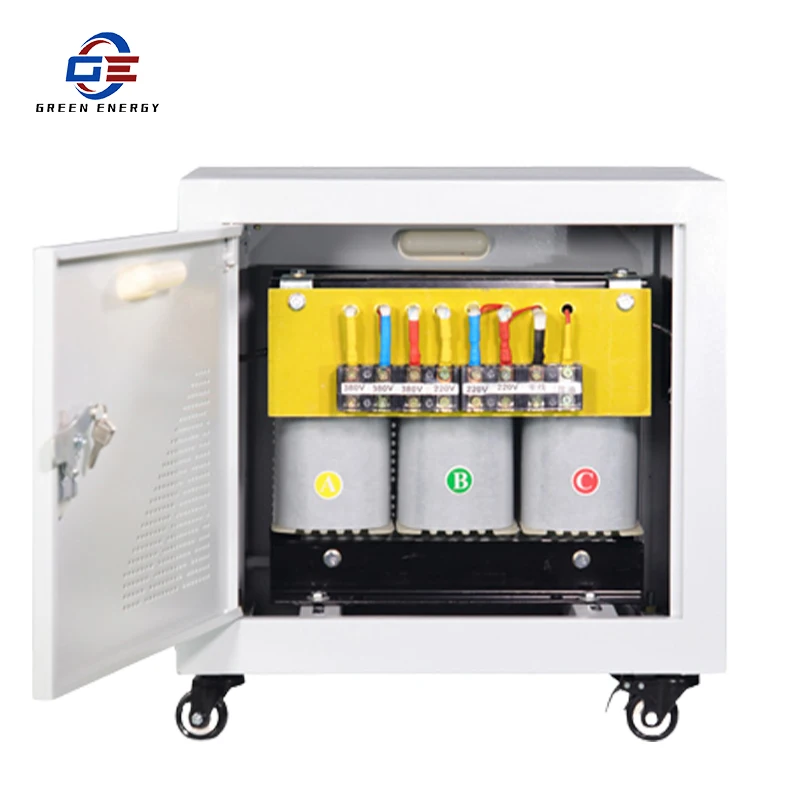 5KVA 10KVA 15KVA 20KVA 600V 480V 440V 400V 380V 220V 208V 3 phase step up step down transformer with enclosure