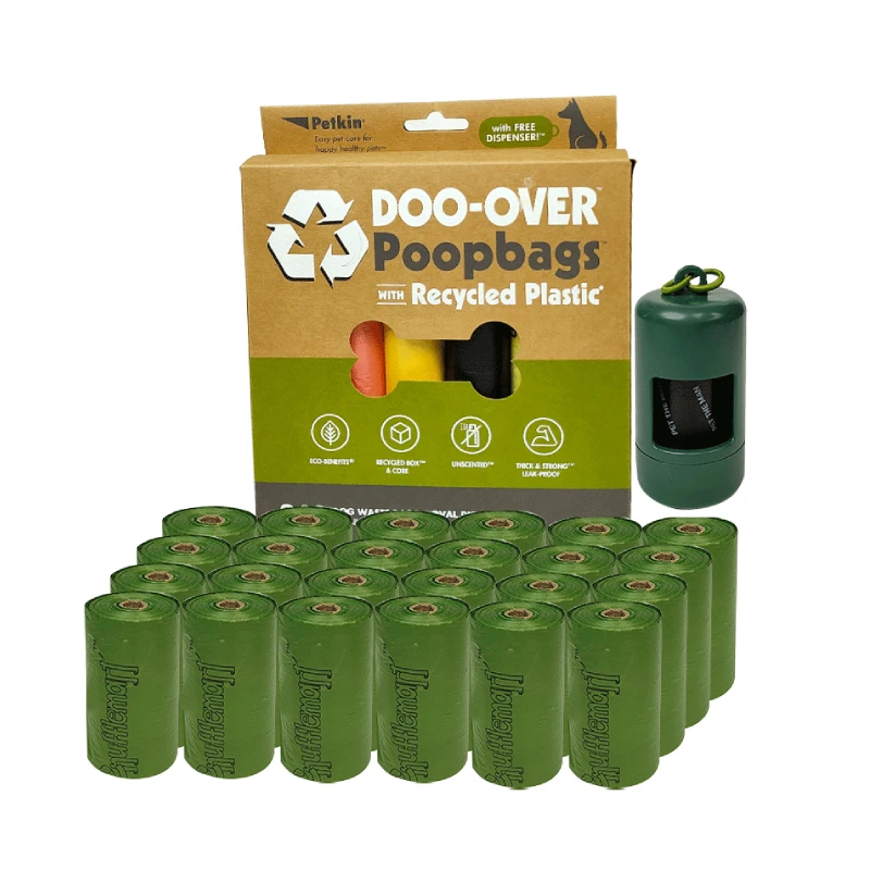 Wholesale eco corn starch compostable waste rolls private label custom logo  biodegradable corn dog poop bags custom printed