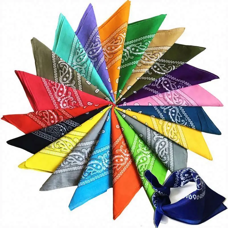 Bandanas Custom Logo Printed 100% Cotton Bandana Malaysia Fans Cotton Bandana Square Shape Silk Polyester Scarf