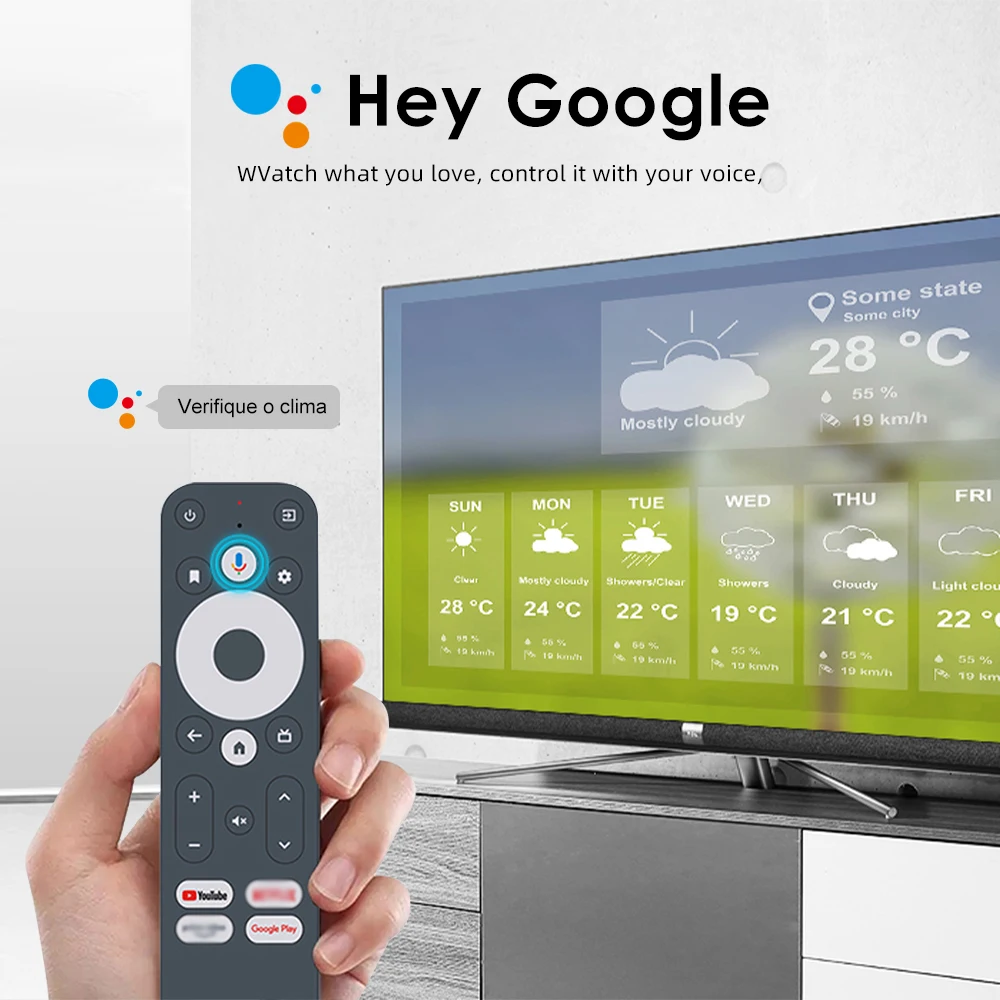 Hot  Factory sales Remote BT USB Dongle 4K HD 2 ram 16 rom dual wifi android tv stick