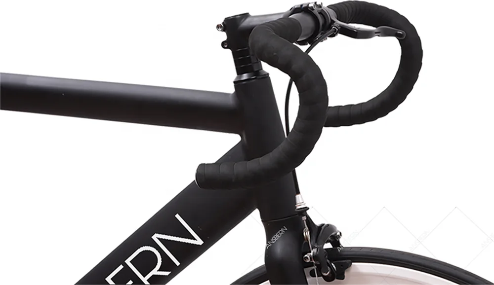 Black Single Speed Aluminum Alloy Frame Fixie Bike Fixed Gear