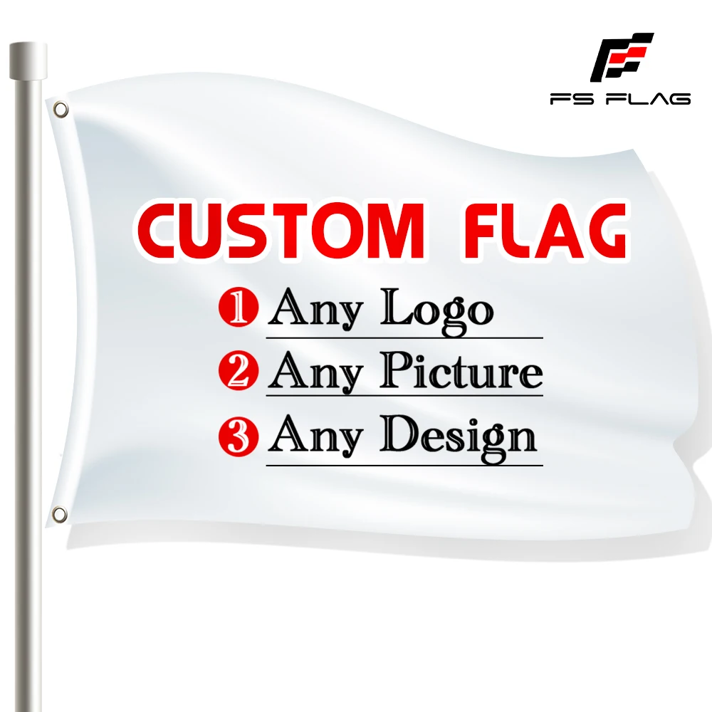 Quick Delivery Uv Resistant Free Design Promotional 3x5 Flag Banner Digital Printing 3x5ft 100% Polyester Custom Flags