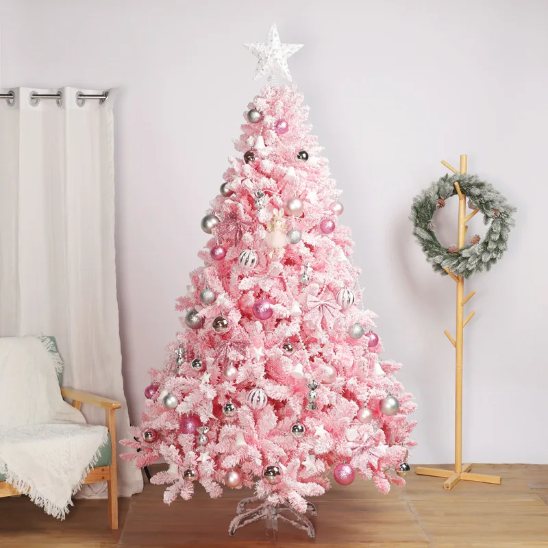 2024 New Design Customized Pink Pvc Colorful Artificial Pink Christmas Tree