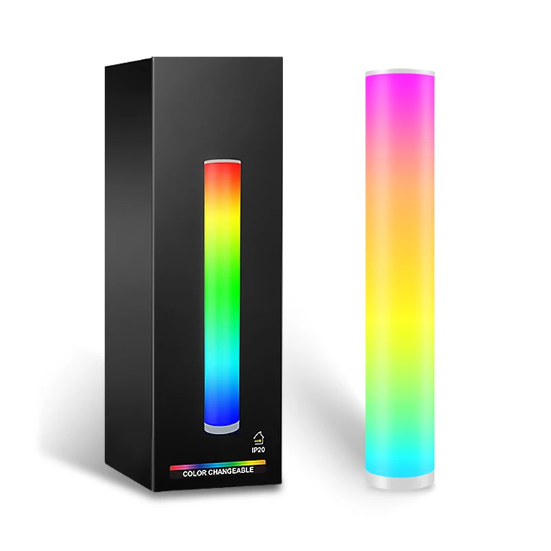 Single Pack App control & Remote control DIY Colorful Smart Ambience DC5V USB RGB Cylinder led Floor Lamp