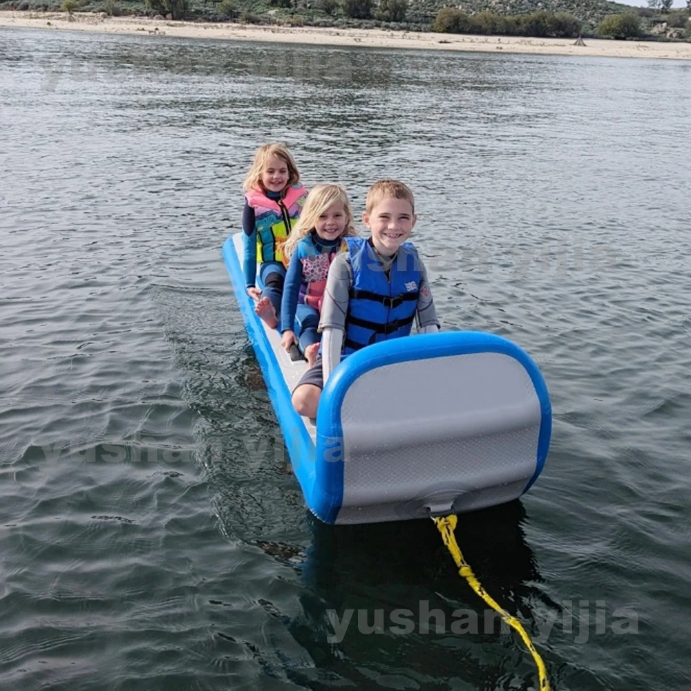 2024 New Design Foldable Pvc Towable Snow Tube Pulling Inflatable Kids Snow Sled For Winter Sports Inflatable Toboggan