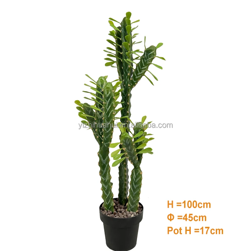 Yizhi cute evergreen plants cactus artificial desert style cactus plants bonsai tree plant home office decoration for sale