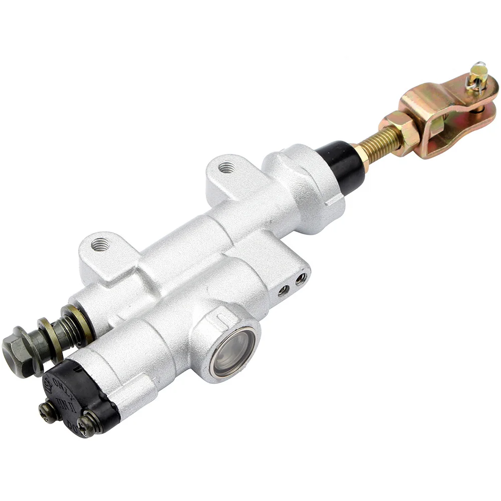 Motorcycle Rear Disc Brake Master Cylinder Pump Hydraulic Brake Pump Refit Silver For ATV Scooter Snowmobile Dirt Pit Bike
