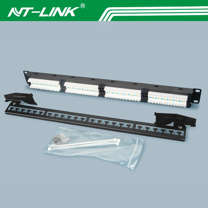 NT-LINK 19 Inch Rack Mount 1U 24 Port UTP Patch Panel Cat6