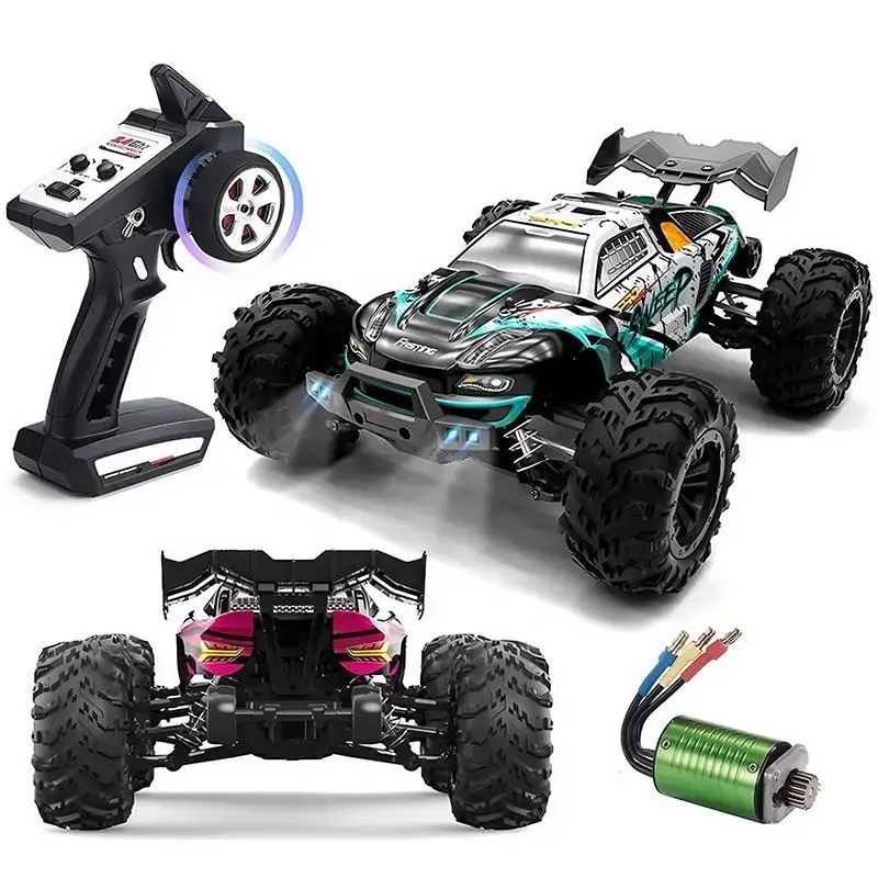 2024 Hot Sale 1/16 Brushless Drift Alloy Metal Led Hydraulic 70km High Speed Remote Control Rc Trail Truck Toy Vehicle For Boys