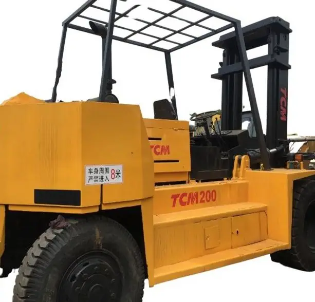 Japanese 20ton used diesel forklift for sale, Secondhand TCM Diesel Forklift FD200 cheap price