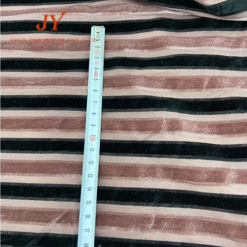 Chenille knit solid red color stripe velvet jacquard chenille fabric for garment clothing fashion women siut skirt