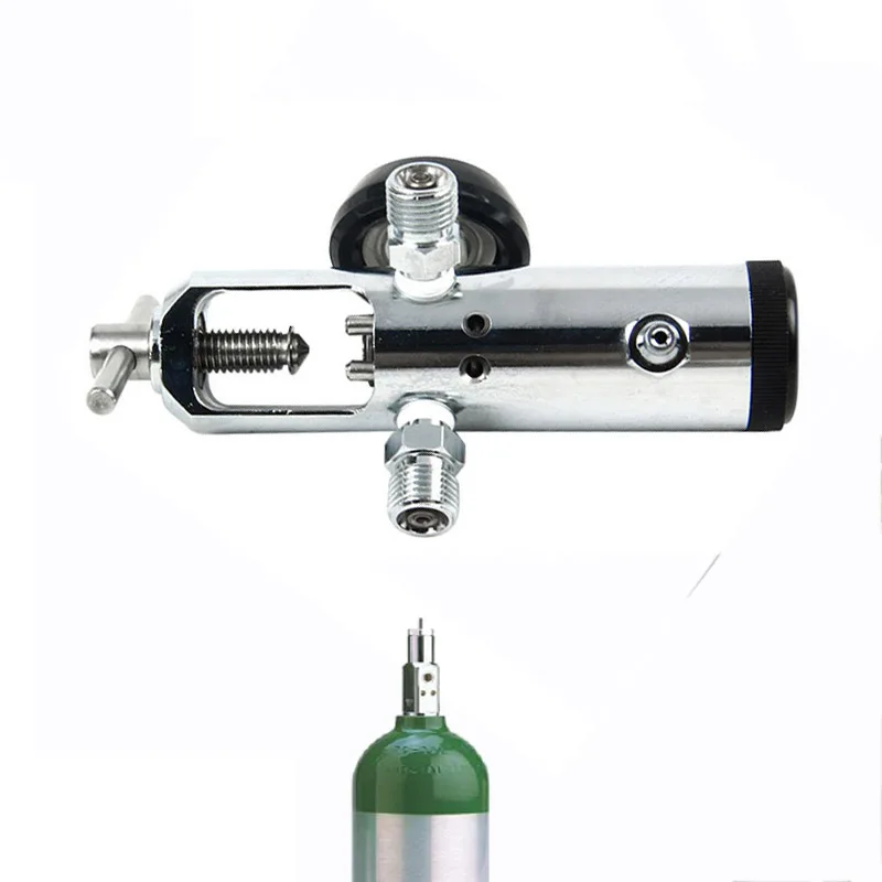 Click style Brass Medical CGA 870 EMS oxygen regulator with 2 Diss and 1 Barb for oxygen cylinder 0-25LPM