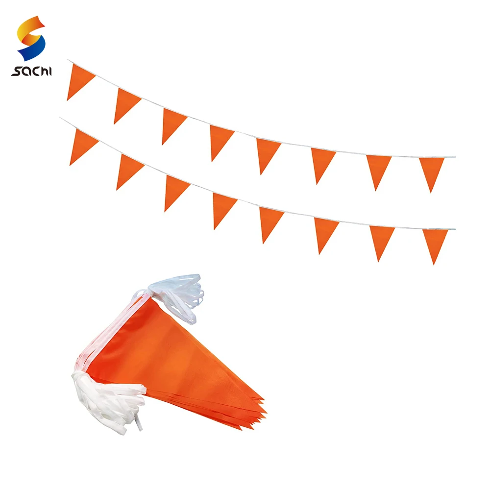 Orange Blank Pennant DIY Bunting String Flags Banner