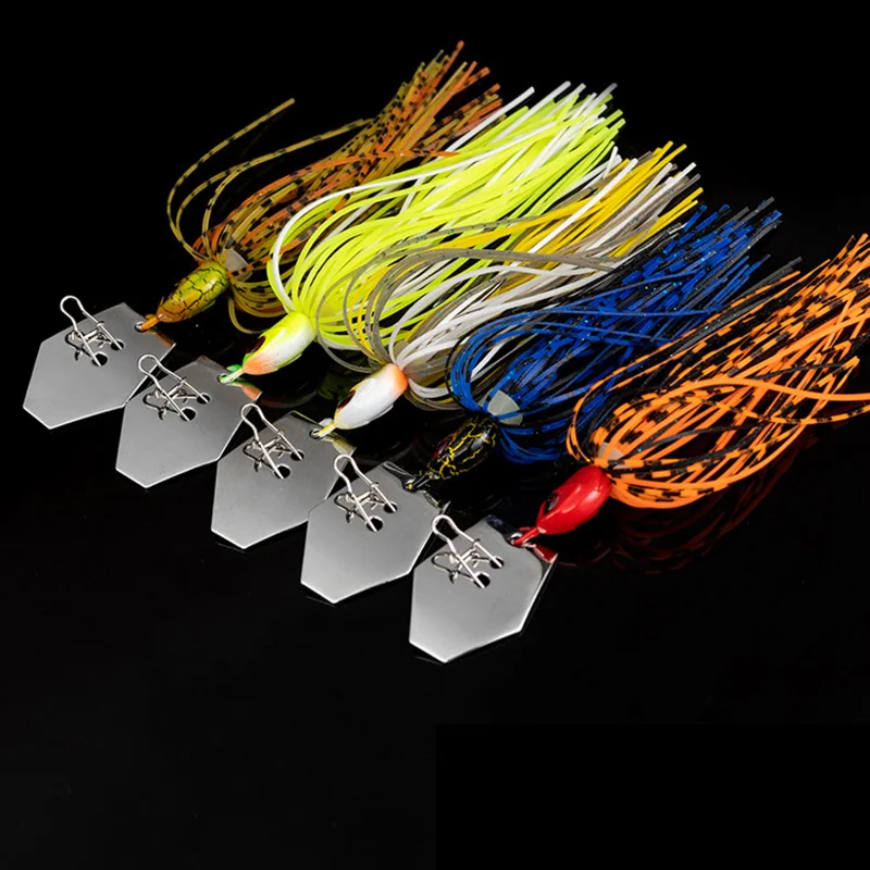 Fishing Chatterbait 3D Eyes Jig Bass Lures Rubber Skirt Spinner Buzzbait Chatter artificial bait