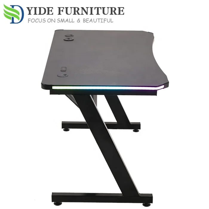 Интернет-кафе черная стальная рама RGB игровой стол ПК Офисный