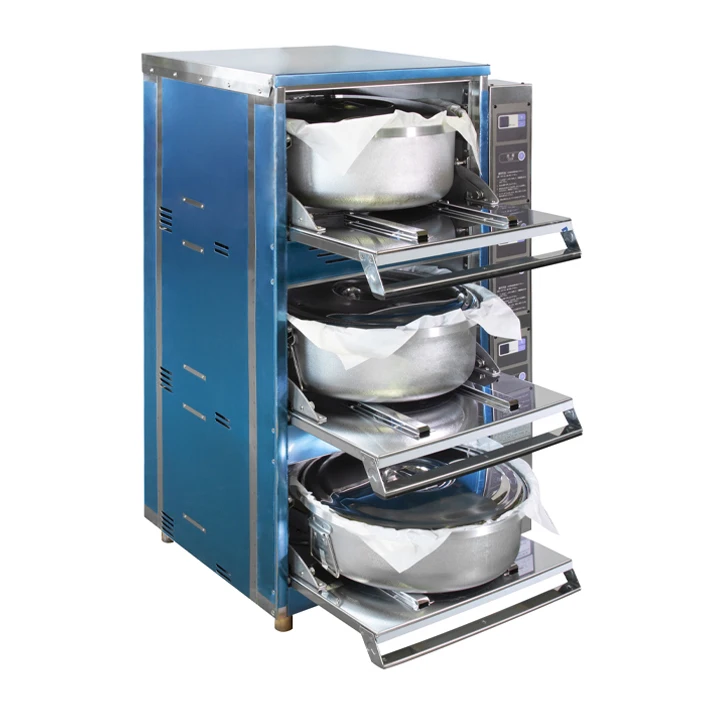 Automatic gas rice cooking pot with convenient and safe features