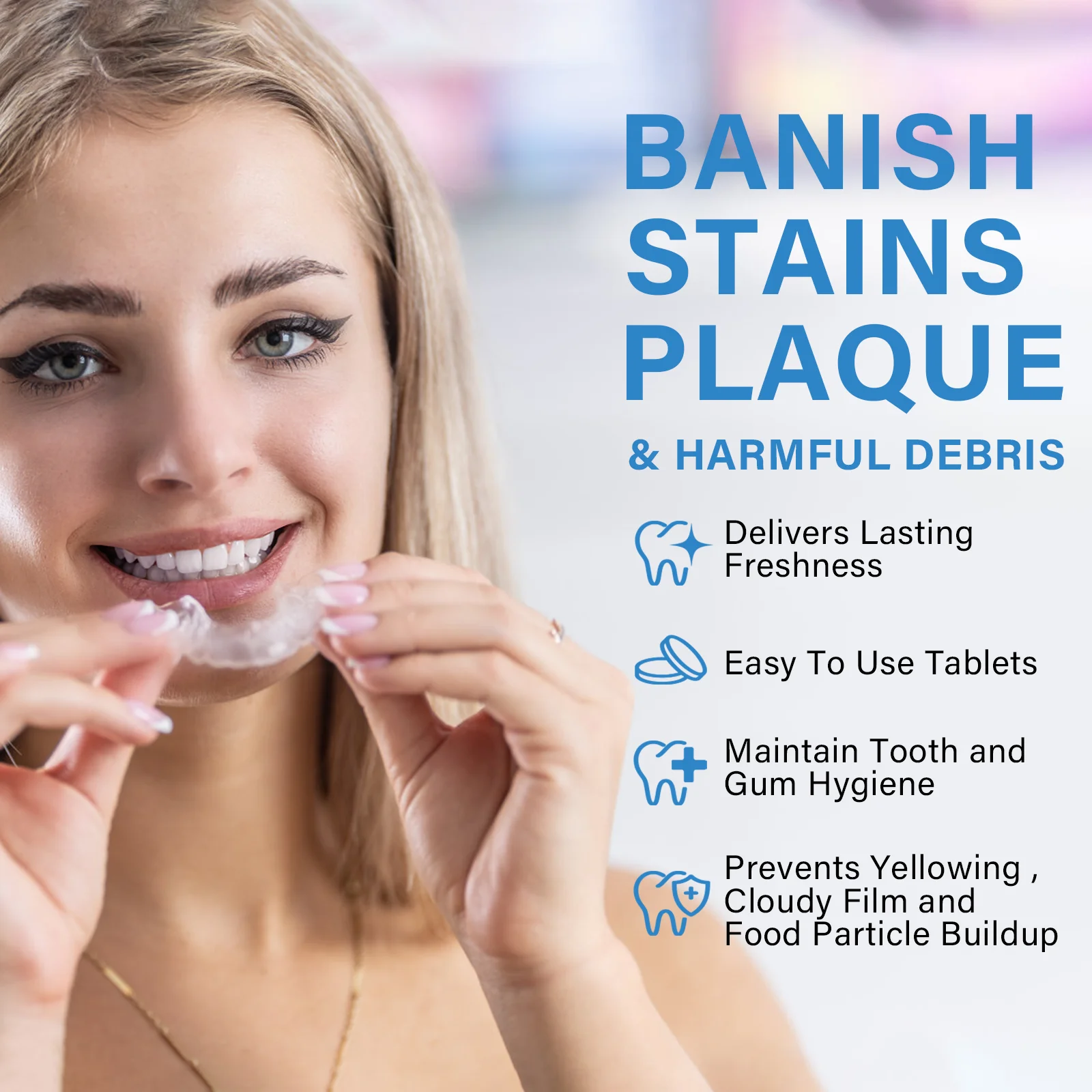 Professional Denture and Retainer Cleaner: Safe Wholesale Oral Cleaning Tablets