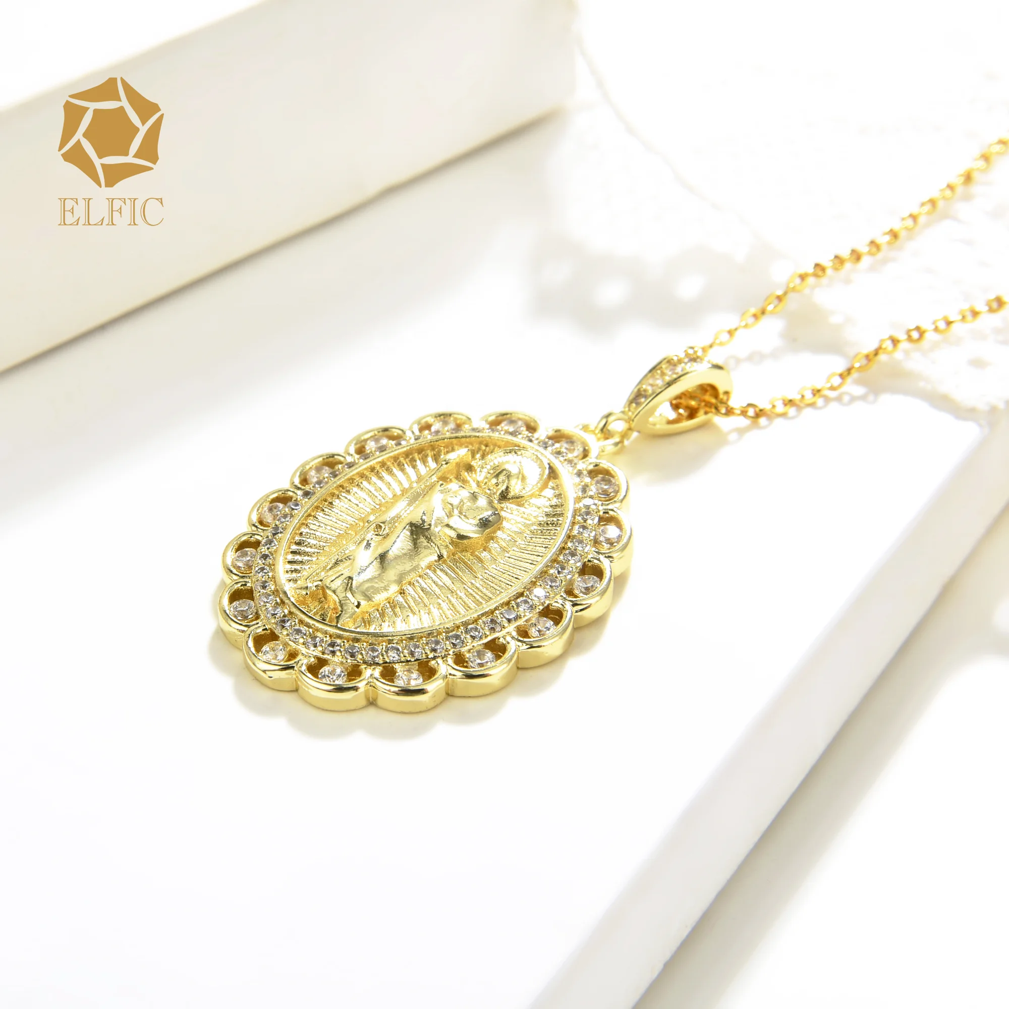 Elfic fashion jewelry wholesale 18k gold jewelry for women religious charms new bracelet san judas pendant