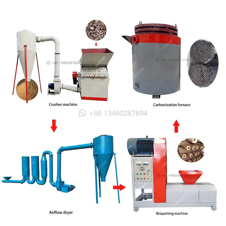 Cheaper price briquette making machine sawdust bbq charcoal briquette making machine
