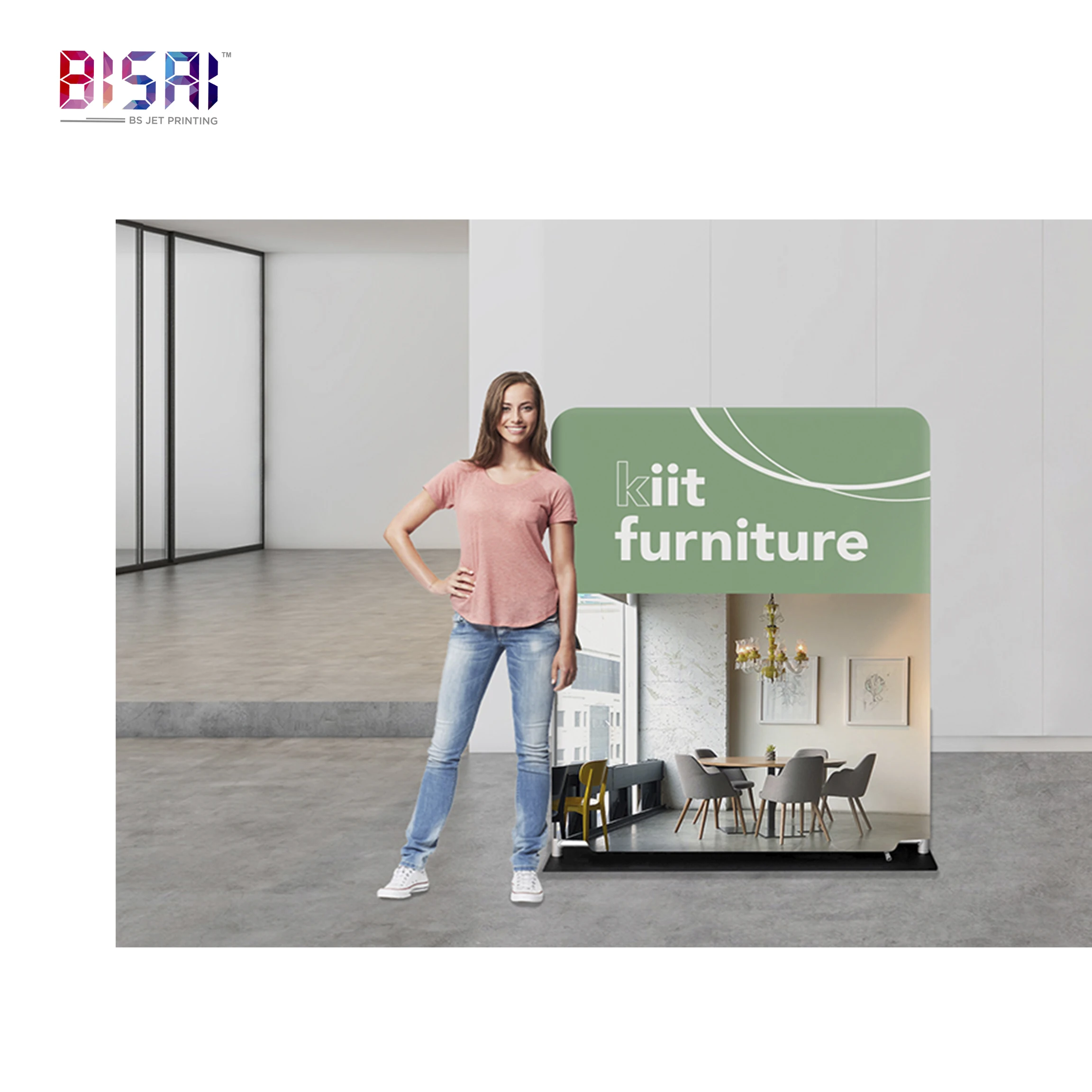 Custom new product hot sale size color cheap 510g flex door frame endless signature banner