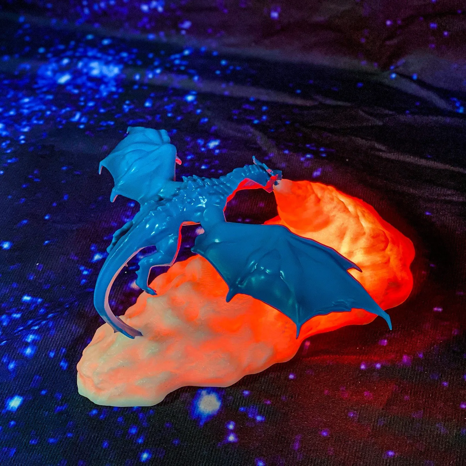 Новая креативная Подарочная лампа с 3D-печатью изображением Ледяного Дракона теплый ночной свет перезаряжаемая Настольная USB-разъемом для украшения дома