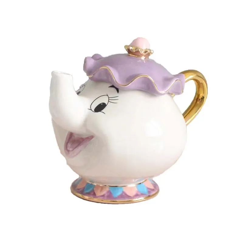 hot sale New Cartoon Beauty And The Beast Teapot Mug Mrs Potts Chip Tea Set
