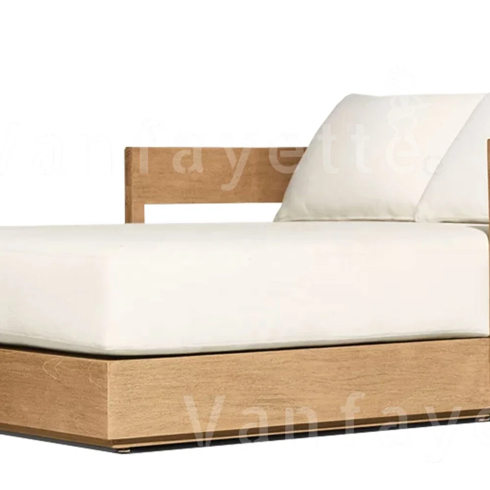 Teak Wood Outdoor Lounge Chair Chaise Lounge Pool Chair Daybed Furniture Interior Project Vanfayette Customized