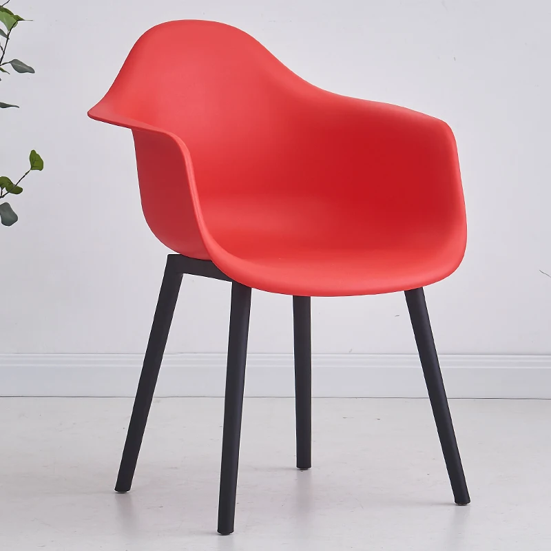 Simple Design Comfortable Coffee Shop Leisure Armchair PP Plastic Living Room Furniture Chairs