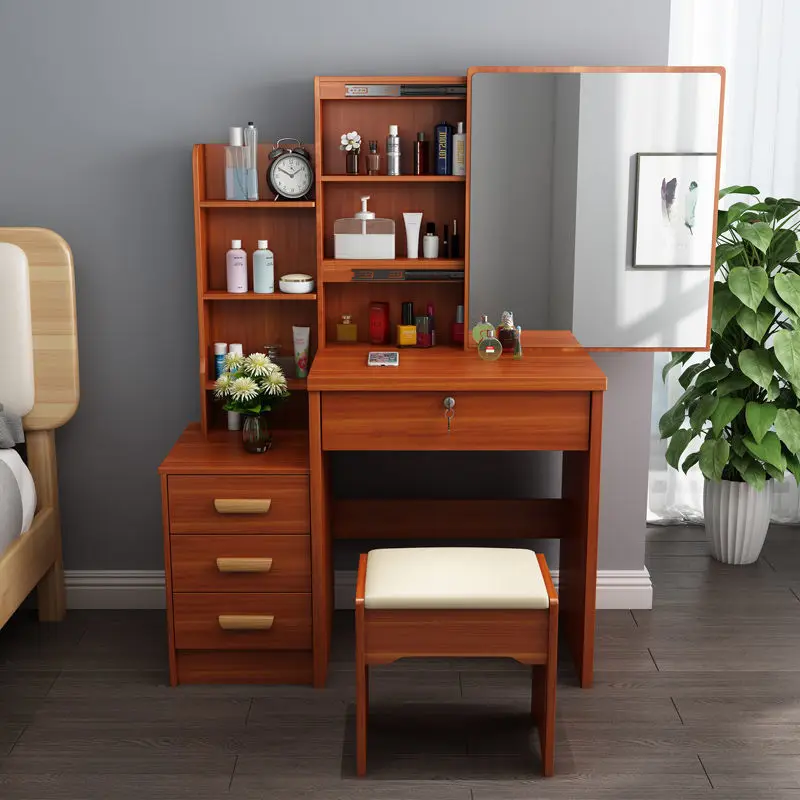 Wholesale Dressing Table with Led Mirror Makeup Vanities Dressing Mirror Modern Dressing Table Box Pine Furniture Wooden Home