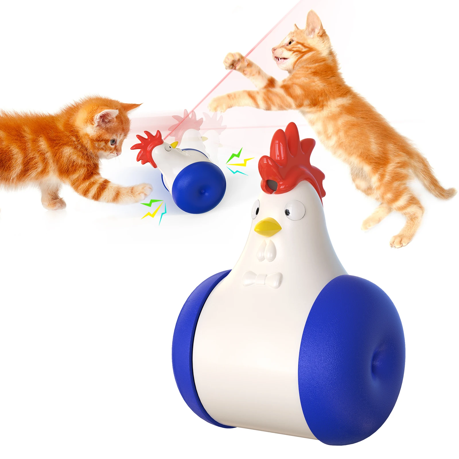 
Multi-functional electric swinging sound laser cat toy 