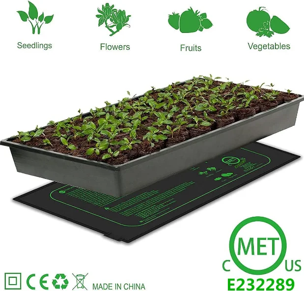 Durable Waterproof Seedling Heat Mat Warm Hydroponic Heating Pad  MET Standard for Seed Starting Greenhouse and Germination